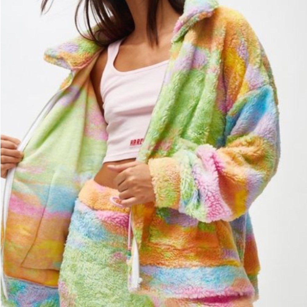 Jaded London Multicolor Fleece Jacket